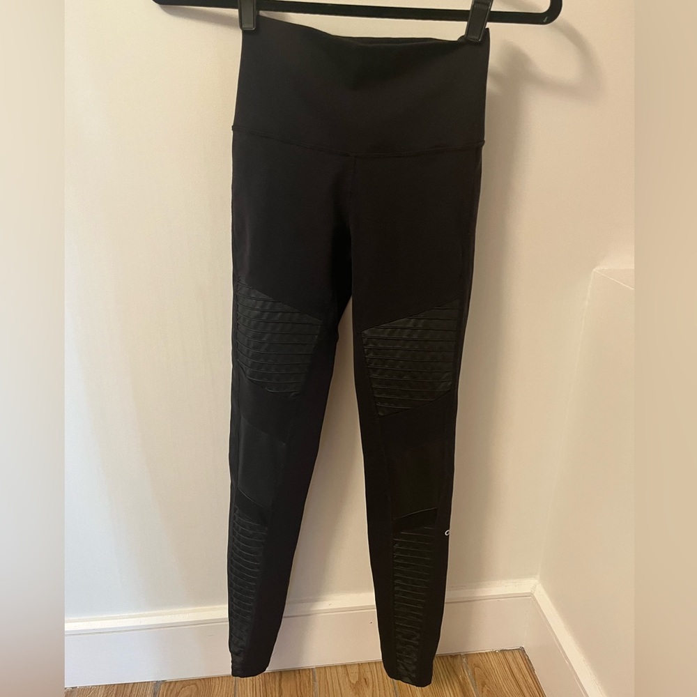 Alo Yoga Black High-Waist Moto Legging